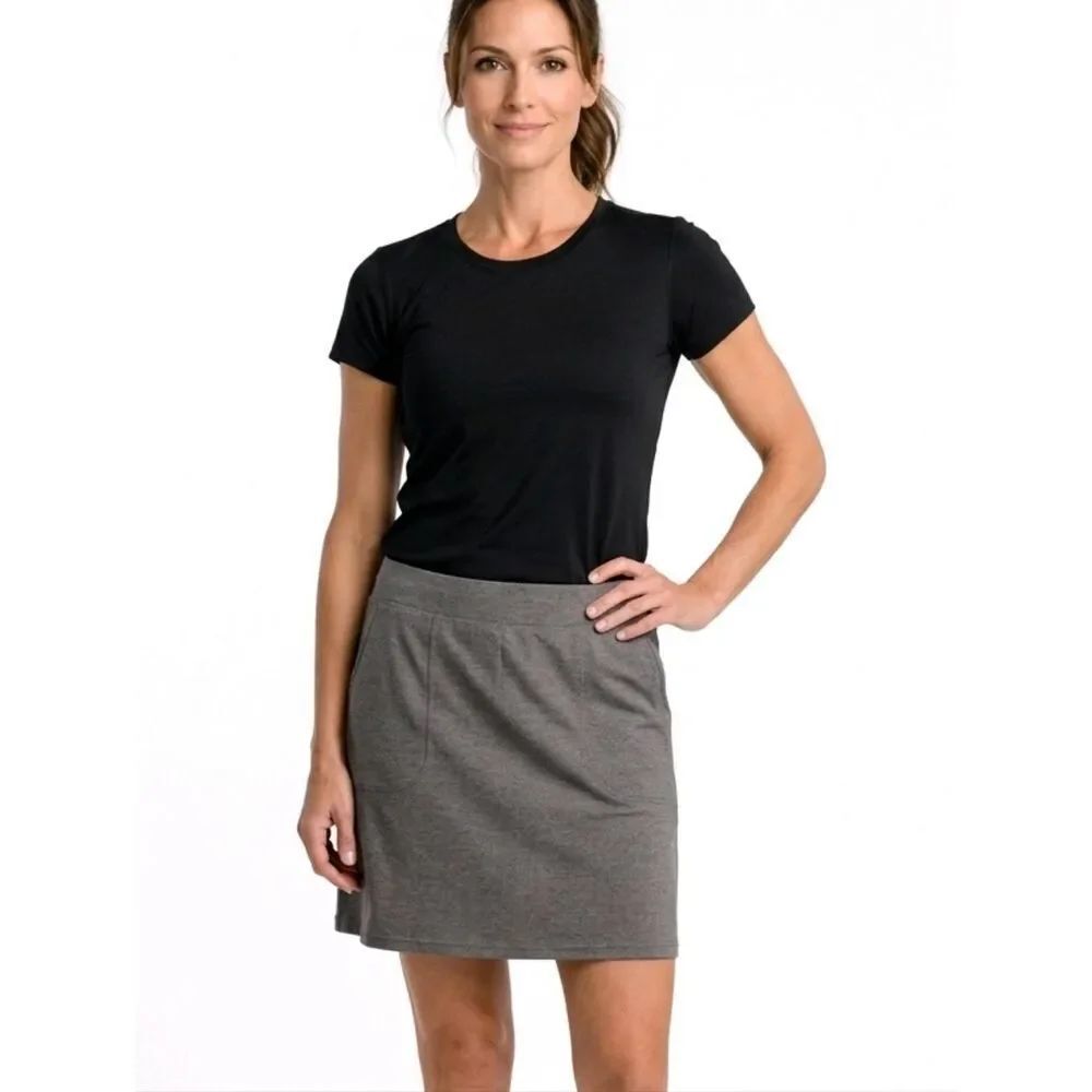 Craft & Barrow Gray Mid Rise Easy Knit Skorts Size M